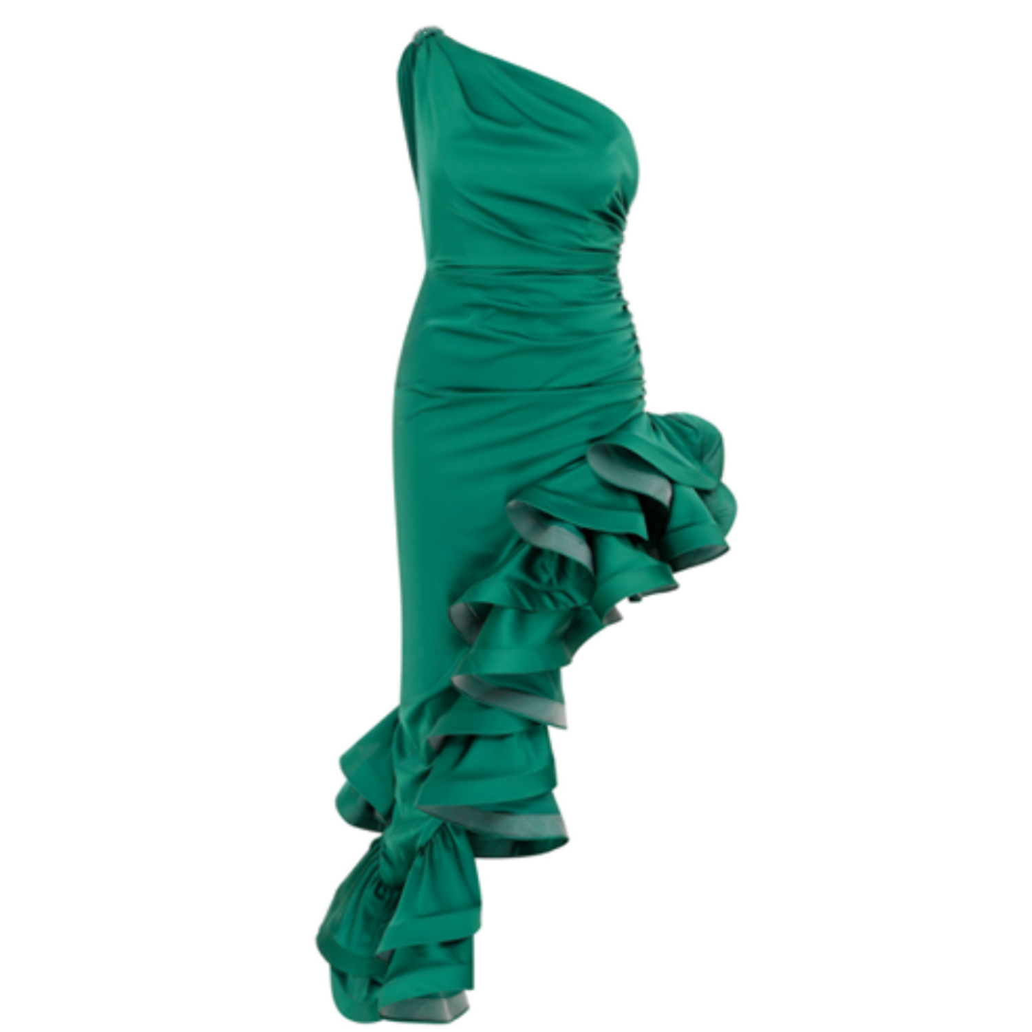 Iris Emerald Ruffled Maxi Dress bust2 Iris Emerald Ruffled Maxi Dress bust2